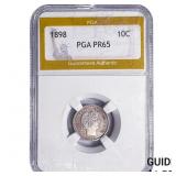 1898 Barber Dime PGA PR65