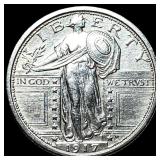 1917 Type 1 Standing Liberty Quarter CLOSELY UNCIR