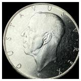 1938 Sweden Silver 2 Kroner UNCIRCULATED