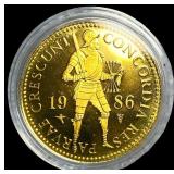 1986 Netherlands Gold 1 Ducat GEM PROOF