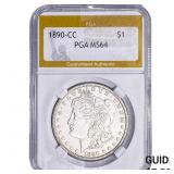 1890-CC Morgan Silver Dollar PGA MS64