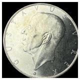 1938 Sweden Silver 2 Kroner UNCIRCULATED