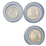 [3 Coins] 1826-1829 Capped Bust Half Dollar