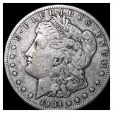 1904-S Silver Morgan Dollar LIGHTLY CIRCULATED