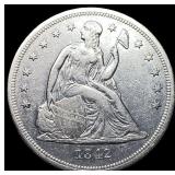 1842 Silver Dollar NEARLY UNCIRCULATED
