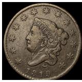 1819 Coronet Head Large Cent LIGHTLY CIRCULATED