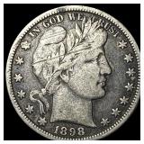 1898-O Silver Barber Half Dollar LIGHTLY CIRCULAT