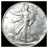 1938-D Silver Walking Liberty Half Dollar CHOICE