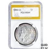 1890-CC Morgan Silver Dollar PGA MS64
