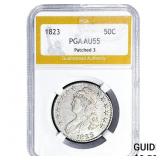 1823 Capped Bust Half Dollar PGA AU55 Patched 3