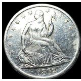 1862-S Silver Half Dollar CLOSELY UNCIRCULATED