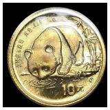 1987 Gold 1/10 oz Panda 10 Yuan GEM PROOF