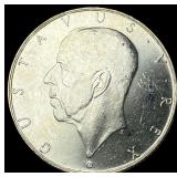 1938 Sweden Silver 2 Kroner UNCIRCULATED