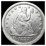 1857-S Silver Seated Liberty Quarter HIGH GRADE