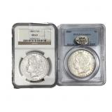 [2 Coins] 1884-1889 Morgan Silver Dollar