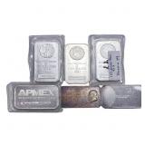 [5]1oz Silver Bar Var. Design &[1] 25g Silver Bar