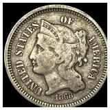 1868 Nickel Three-Cent Piece CLOSELY UNCIRCULATED