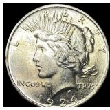 1924 Silver Peace Dollar CHOICE BU
