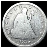 1875-CC Silver Twenty Cents NICELY CIRCULATED