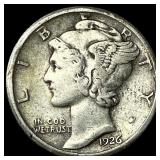 1926-S Silver Mercury Dime NEARLY  UNCIRCULATED