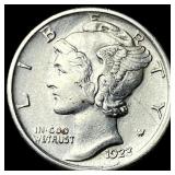 1923-S Silver Mercury Dime CHOICE AU