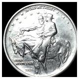 1925 Silver Stone Mountain Half Dollar CLOSELY UNC
