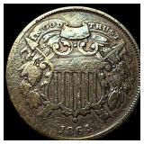1864 Copper Two-Cent Piece NEARLY UNCIRCULATED