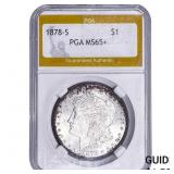 1878-S Morgan Silver Dollar PGA MS65+