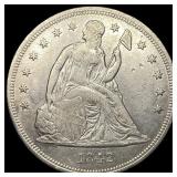 1842 Seated Liberty Silver Dollar NEARLY UNCIRCULA