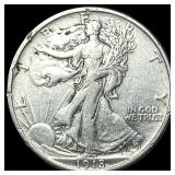 1918 Walking Liberty Half Dollar NEARLY  UNCIRCUL