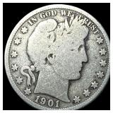 1901-S Silver Barber Half Dollar NICELY  CIRCULAT