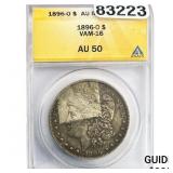 1896-O Morgan Silver Dollar ANACS AU50 VAM-16