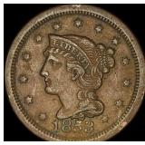1853 Braided Hair Large Cent NEARLY  UNCIRCULATED
