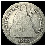 1877-CC Silver Dime NICELY CIRCULATED