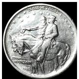 1925 Silver Stone Mountain Half Dollar CLOSELY UNC