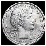 1908-S Silver Barber Quarter NEARLY UNCIRCULATED