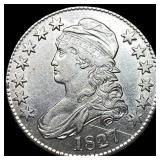 1827 Sq. Base 2 Capped Bust Half Dollar CLOSELY UN