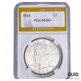 1935 Silver Peace Dollar PGA MS66+