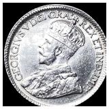 1920 Canada Silver 10 Cents CHOICE AU