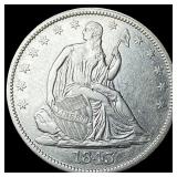 1843 Silver Half Dollar (Seated Liberty) CLOSELY U