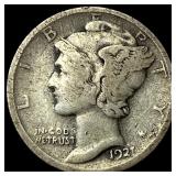 1921 Silver Mercury Dime LIGHTLY CIRCULATED