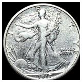 1917 Silver Half Dollar (Walking Liberty) NEARLY U