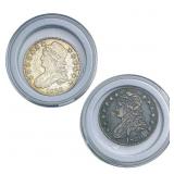 [2 Coins] 1828-1830 Capped Bust Half Dollar