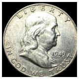 1949-D Silver Half Dollar Franklin CHOICE BU