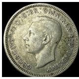 1948 Australia Silver 1 Shilling  NEARLY UNCIRCULA