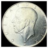 1938 Sweden Silver 2 Kroner UNCIRCULATED