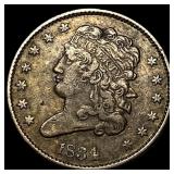 1834 Classic Head Half Cent CLOSELY UNCIRCULATED