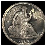 1837 Silver Half Dime (No Stars) NICELY CIRCULATED