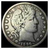 1896-O Silver Barber Half Dollar LIGHTLY  CIRCULA