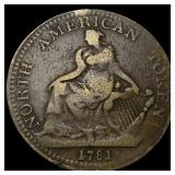 1781 North American Token Copper ABOUT  UNCIRCULA
